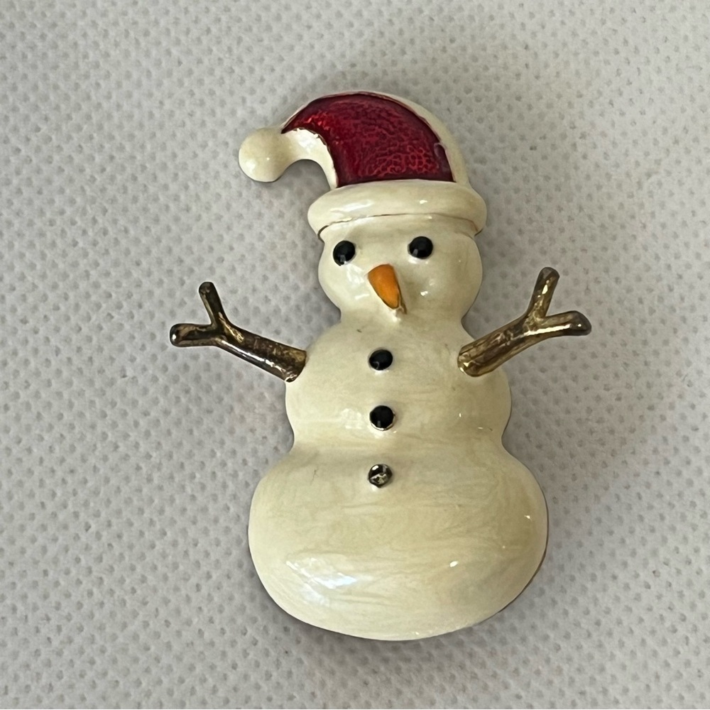 Vintage Eisenberg Ice Snowman Brooch Pin